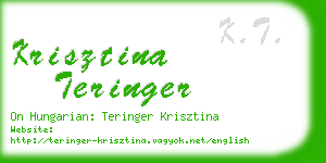krisztina teringer business card